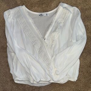 Hollister Women's Ivory Lace Blouse